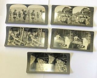 Set Of 5 Stereoscopic View Cards Scenes Of Japan Keystone View Company