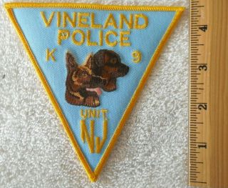 Vineland Jersey Police K9 Unit Patch (highway Patrol,  Sheriff,  Ems)