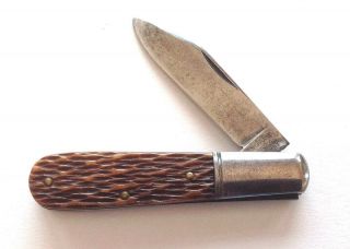 Vintage Schrade Cut Co.  Jigged Bone Barlow Knife