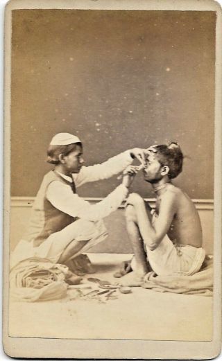 Barber Cdv Carte De Viste Native Barber 1880 