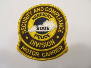 Kentucky State Police Motor Carrier Patch Old Cheese Cloth