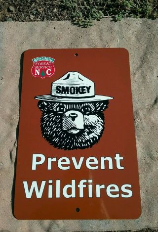 Smokey Bear Prevent Wildfires Metal Sign Us Forest Service