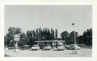 A & W Root Beer Roadside Drive In - Old Real Photo Postcard View