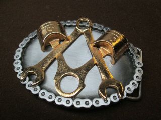 freemason piston and wrench 24kt gold plated freemasons masonic belt buckle 2