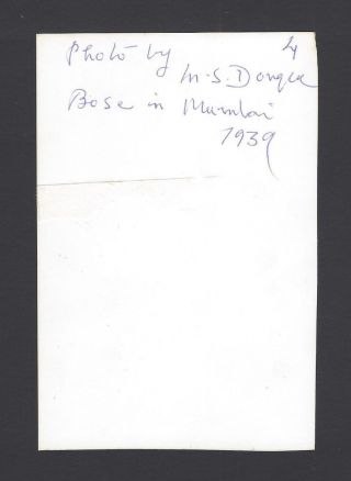 India 1939 postcard sized photo of Subhas Chandra Bose 2
