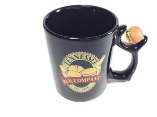 Tennessee Bun Company Advertising Coffee Cup Mug Spinning Burger On Handle Retro