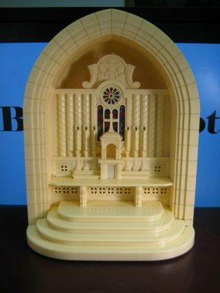 Catholic High Altar Music Box " Ave Maria " By Raylite Traditional Pre - Vatican Ii