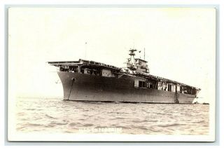 Vintage Postcard Rppc Navy U.  S.  S.  Enterprise Aircraft Carrier I15