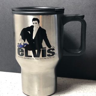 Elvis Presley Travel Coffee Mug Cup Steel Metal Joe Petruccio Epe King Rock Roll