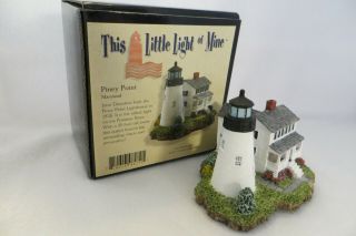 Piney Point Harbour Lights This Little Light Of Mine Lighthouse Ll272 - Mib