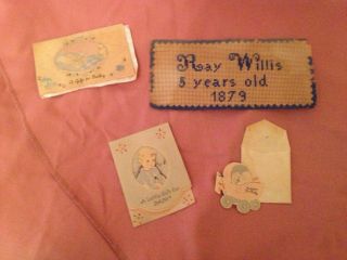 Vintage Baby Cards And Punch Paler Sampler