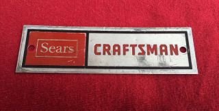 Vintage Sears Craftsman Logo Tool Box Emblem