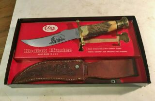 1965 - 69 Case Xx Kodiak India Stag Hunting Knife With Sheath And Box,  Nrmt