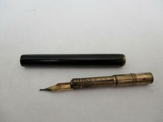 Antique E.  S.  Es Johnson & Co Warranted 303 No 4 Fountain Pen - - Awesome