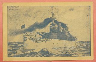 Dr Who 1909 Pc Uss Oregon Battleship Manchester South Dakota Sd 34698