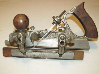 Antique Early Stanley No.  45 Combination Plane Tool Woodworking