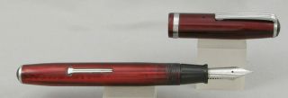 Esterbrook J Red Pearl & Chrome Fountain Pen - 1940 