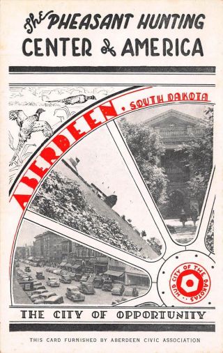 Sd Rare 1930’s Promotional Advertising Of Aberdeen,  South Dakota - Brown County