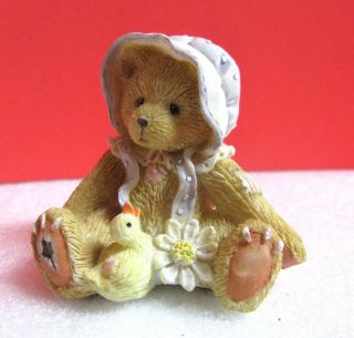 Cherished Teddies Miniature Teddy Bear With Ducks Springtime Figurine