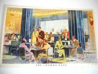 Vintage Waldorf - Astoria Postcard The Lounge CafÉ Peacock Alley