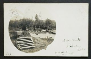 Scene In The Shape Of An Apple - Saint Charles,  Idaho - 1907 Photo Postcard Rppc
