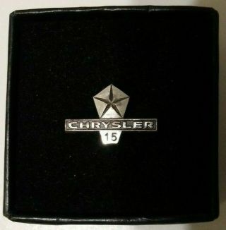 Vintage Chrysler Company 15 Year Service Pin Sterling Metal K524 Man Cave