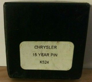 Vintage CHRYSLER Company 15 YEAR SERVICE PIN STERLING METAL K524 Man Cave 2