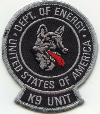 United States Department Of Energy Doe Washington Dc K - 9 Police Patch