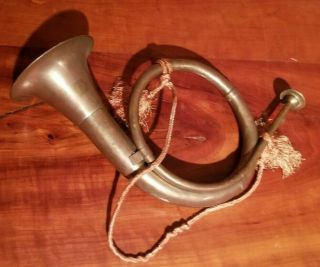 Antique Brass Fox Hunting Horn Decorative/functional