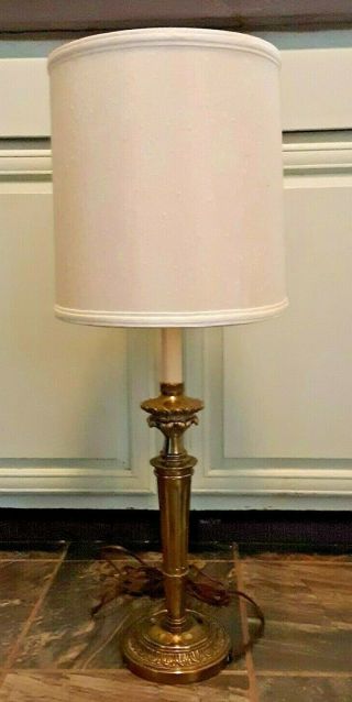 Vintage Stiffel Brass Lamp And Shade