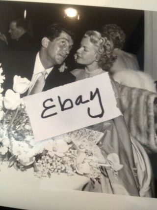 Dean Martin And Wife Jeannie - 8 X 10 Black And White Photo