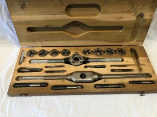 Hanson Tap And Die Set.  National Course Threads 1/4 - 3/4 " For Machinist,  Mechanic