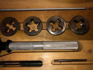 Hanson Tap and Die Set.  National Course threads 1/4 - 3/4 