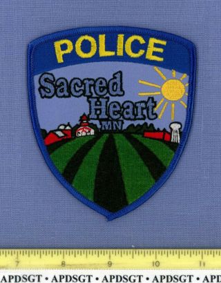 Sacred Heart Minnesota Sheriff Police Patch Church Barn Farm Fields