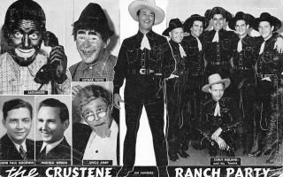 Crustene Ranch Party Texas Radio Show Cowboys,  Blackface 1941 Vintage Postcard