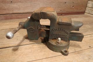 Vintage Littlestown Swivel Base Bench Vise Anvil - No 25 Littco Tool - 3 1/2”