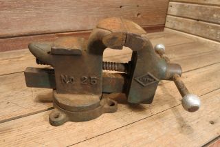 Vintage Littlestown Swivel Base Bench Vise Anvil - No 25 Littco Tool - 3 1/2” 2