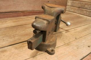 Vintage Littlestown Swivel Base Bench Vise Anvil - No 25 Littco Tool - 3 1/2” 3