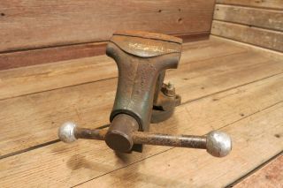 Vintage Littlestown Swivel Base Bench Vise Anvil - No 25 Littco Tool - 3 1/2” 4