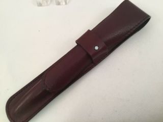 Montblanc Bordeaux Burgundy Leather Pen 1x Sleeve Holder Case Legrand Or Smaller