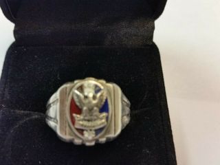 Eagle Scout Ring Vintage Sterling Silver Eagle Scout Ring Size 10