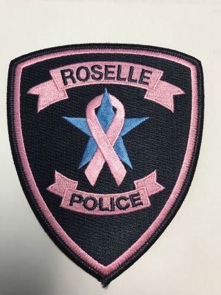 Limited Edition Roselle Illinois Police Breast Cancer Awareness Patch