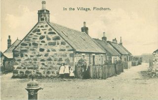 Pc Findhorn Village Street Scene Moray Scotland C1910