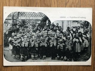 China Old Postcard Mission Chinese Children Orphenlinat Itchang