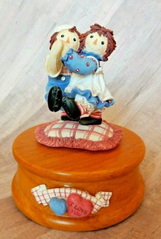 Enesco Raggedy Ann And Andy Music Box Plays You Are My Sunshine Enesco Dancing