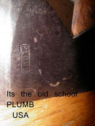 Rare Vintage Plumb Carpentry Axe Hatchet Flat Head Nail Puller USA Solid 1.  9lbs 5