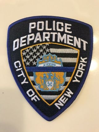 Nypd York City Police Dept Blue Line Patch