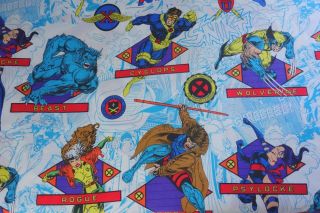 Vintage 1994 Marvel Comics X - Men Twin Size Flat Sheet