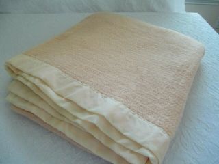 Peach Vintage Waffle Weave Acrylic Blanket