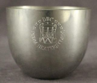 Vintage Pewter Kirk Stieff Metal Jefferson Punch Cup Dbc Drum Beaters Corps